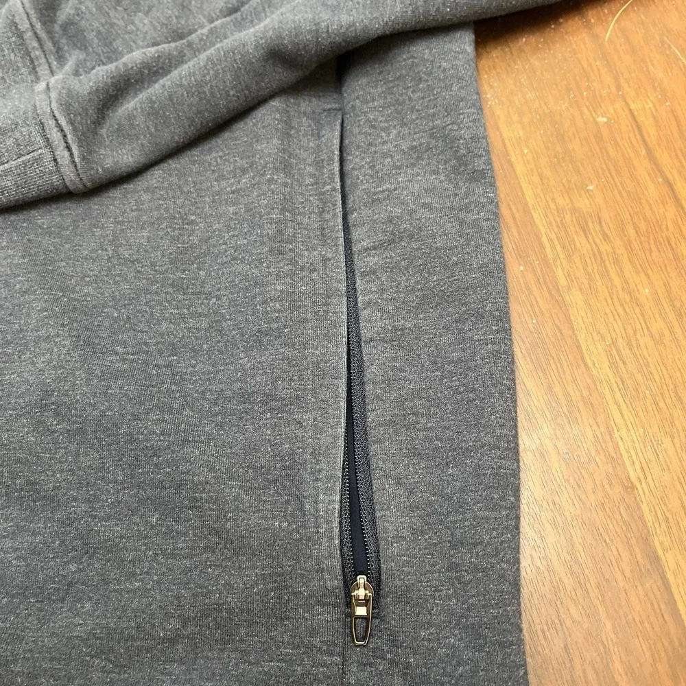 Lululemon Mens M Blue City Sweat Thermo Full Zip Hoodie Heathered LM3CE6S